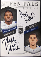 2018 Panini Donruss Elite Dual Rookie Autographs #PPD-DAL Mike White Gallup RC