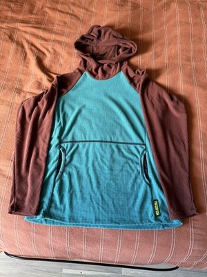 Brand New Melanzana Micro Grid Hoodie V2 Women's Large Turquoise