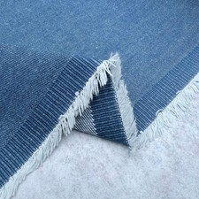10oz Washed Denim 100% Cotton Fabric Soft Chambray Material Upholstery Dress Sew
