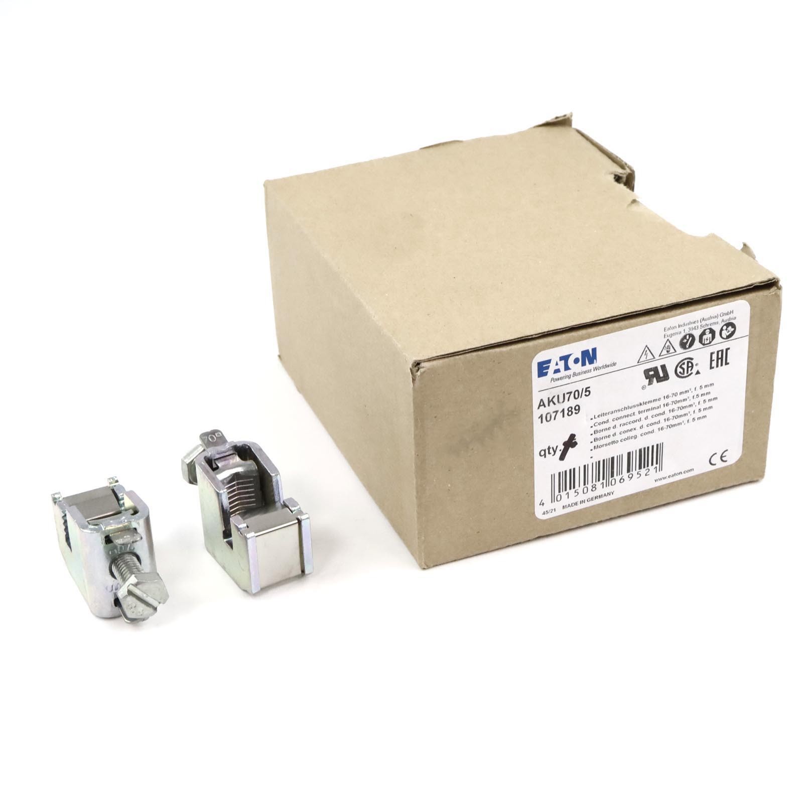 Eaton Leiteranschlussklemme AKU70/5 107189 (18Stk.) OVP