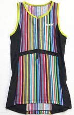 Zoot Tri Top Women XS Multicolor Stripe Sleeveless Triathlon Pockets Performance