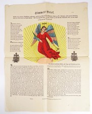 Himmelsbrief um 1870 koloriert Buckardt Verlag Weissenburg Elsa&szlig;