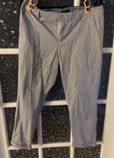 Tommy Hilfiger Pants Stretch Slim Ankle Sz 10 Pinstripe Chino