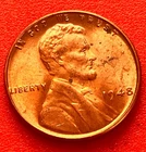 1948-P Lincoln Wheat Cent Penny GEM RED BU From an Original Bank Roll