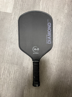 6.0 DOUBLE 14mm USEDピックルボール USED Six Zero Double Black Diamond 14 mm Pickleball Paddle Black