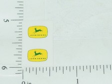 John Deere Green  Yellow Four Legged Deer Logo Sticker Pair JD-788