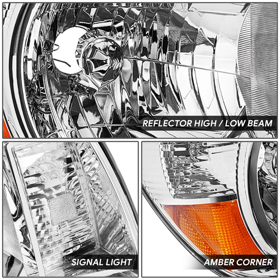 Ajuste 05-11 Toyota Tacoma lado derecho cromo carcasa faro lámpara estilo fábrica Foto 3 de 4