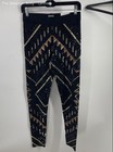 Express Women's High Rise Sequin Geometric Art Deco Leggings Black Gold XS NWT — photo 1