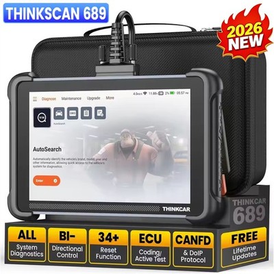 ThinkScan 689 OBD2 Diagnostic All System Bidirectional Scanner 34+ Service CANFD