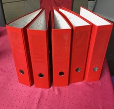 5 stk. neuwertige, gebrauchte Ordner  ELBA A4 breit (Farbe ROT)