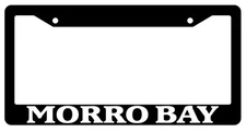 Black License Plate Frame Morro Bay City State Auto Accessory 1017