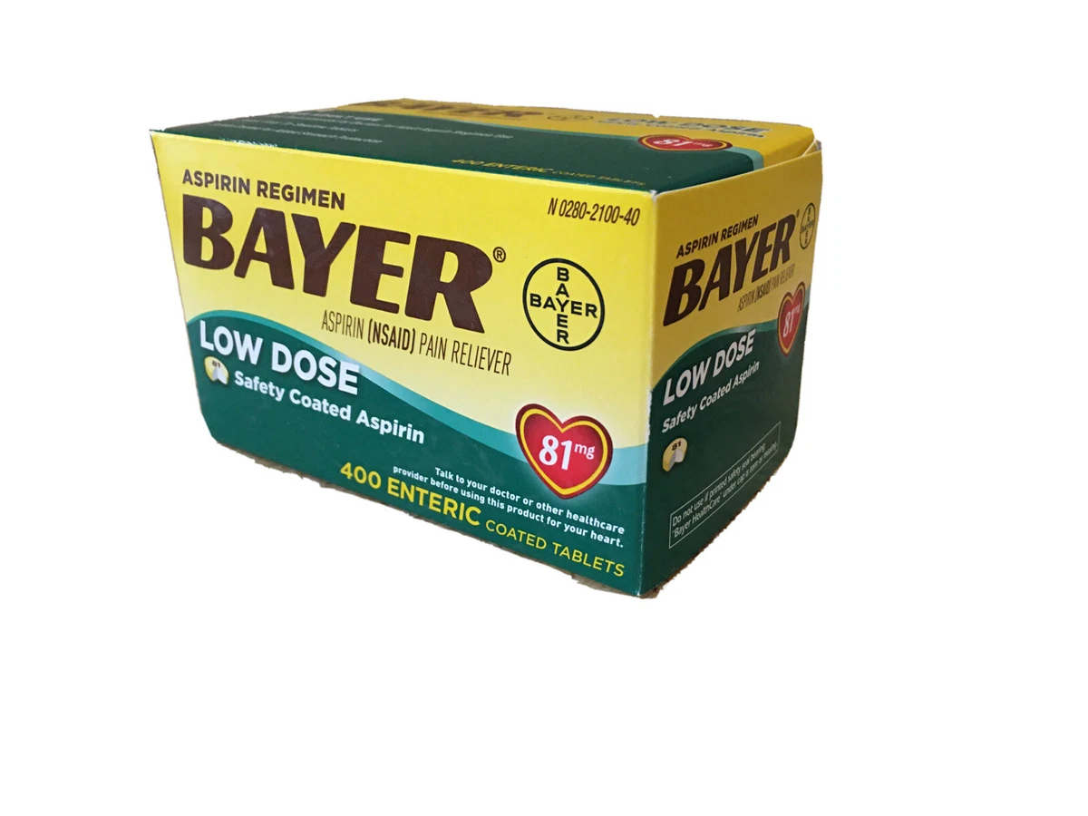 Bayer Aspirin Low Dose 81 Mg Safety Coated Tablets