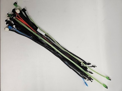 ***GREAT*** MIXED LOT 19 SATA CABLES 16" TO 24" RIGHT ANGLE SERIAL LOCKING!!! - Picture 3 of 3