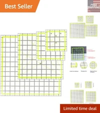 Convenient 4-Pack Clear Mark Quilting Rulers - Ideal for Crafters and Sewers
