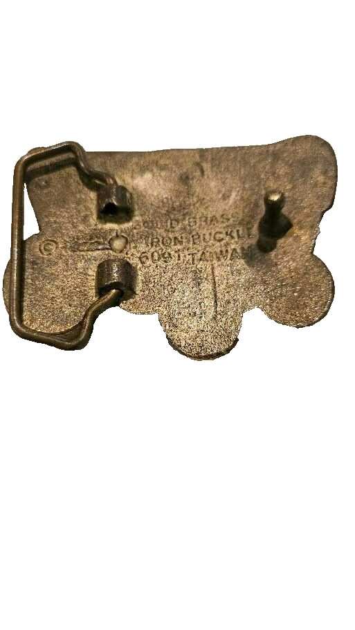Schooner/Covered Wagon - Solid Brass Belt Buckle Conestoga Prairie 1970s View 3