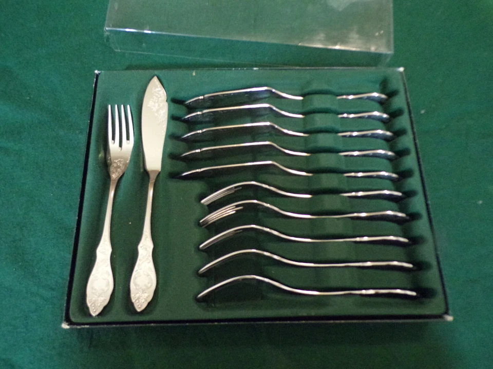 BSF Friesenmuster Fischbesteck für 6 Personen 12 Teile in Edelstahl 18/10 TOP !