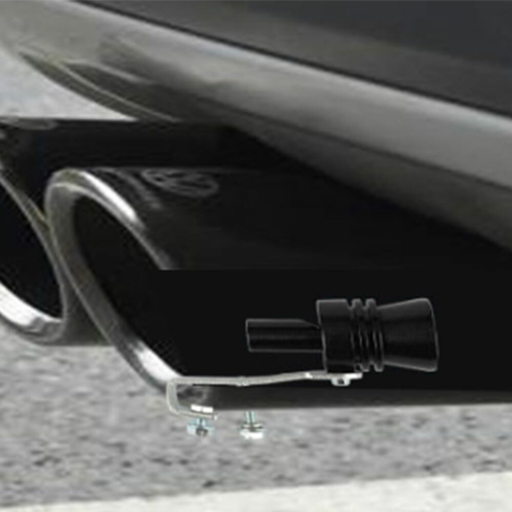 Black Fake Turbo Sound Whistle Exhaust Muffler Pipe Simulat Blow Off