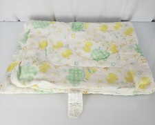 Vintage Riegel Baby Quilt Comforter Blanket Zip Zipper Duck Chick Bird Tree