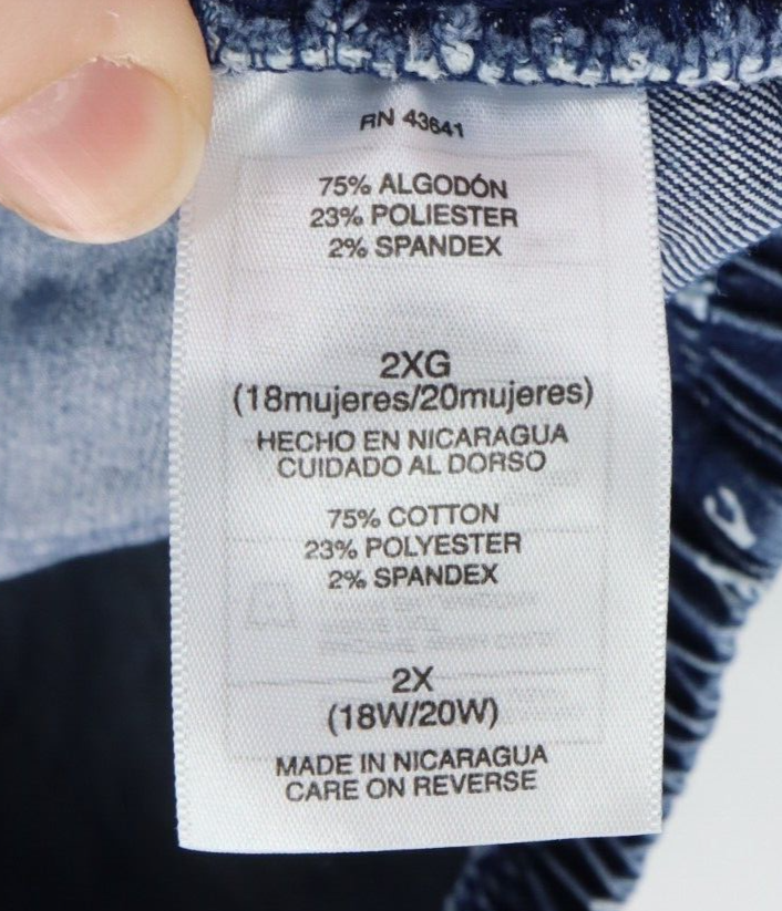 JMS Just My Size Bermuda Jean Shorts with Anchors Womens 2XL Blue Stretch Waist eBay