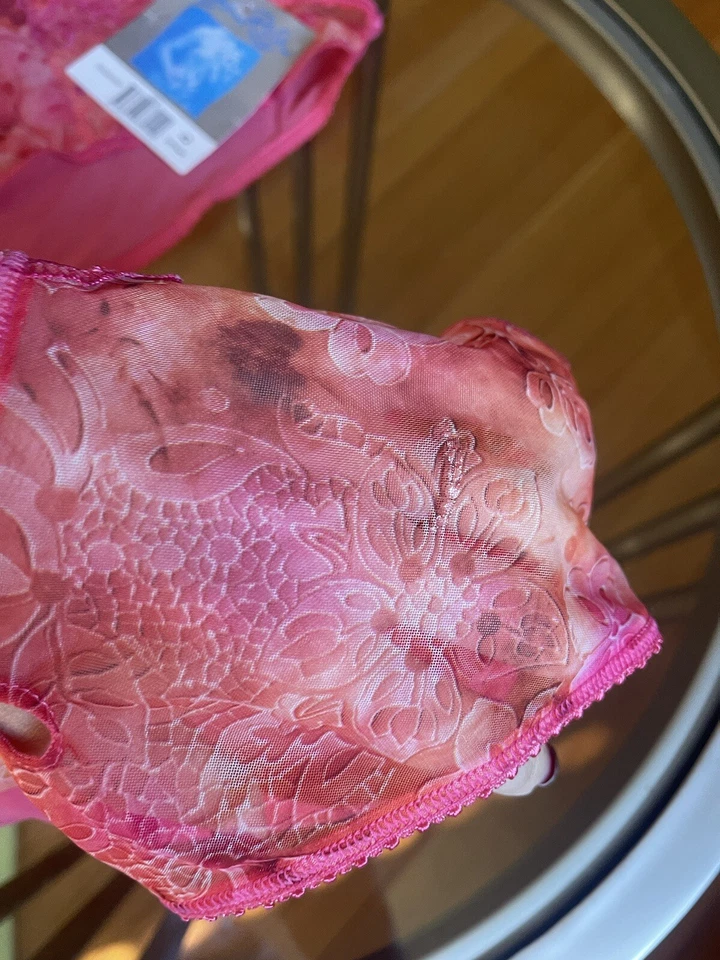 Nuevo Conjunto De 2 Bragas Brief Lina Rosa Talla L Francia Parte Bordada Foto 4 de 4