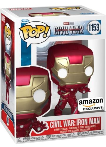 Funko Pop Marvel Civil War Zbuduj scenę Iron Man Amazon Exclusive In Hand - Zdjęcie 1 z 1