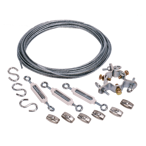 100/' Antenna Guy Wire Plastic Coated Galvanized 6//20 Guy Wire for Mast EZ 60