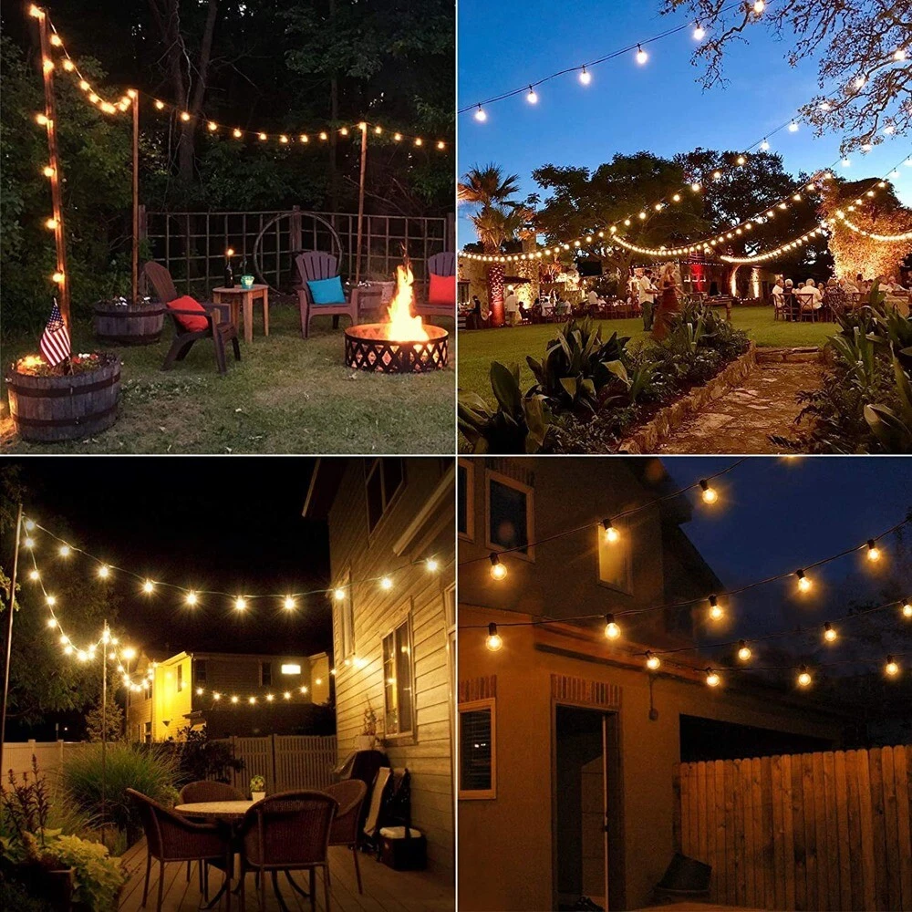Backyard festoon lights deals