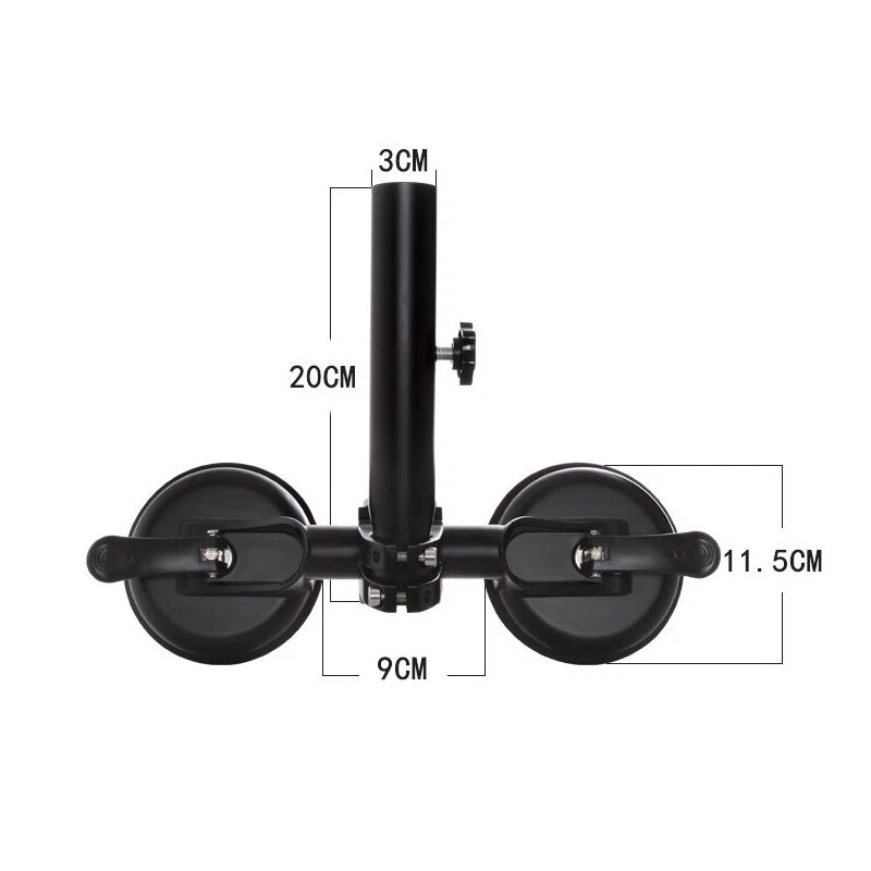 Soporte universal para poste de bandera de Estados Unidos con ventosa para vehículos todoterreno auto SUV furgonetas Foto 3 de 4