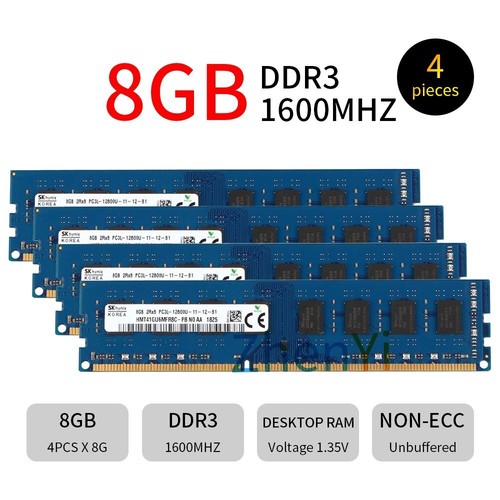 SKHynix 32GB 16GB 8GB DDR3L 1600MHz PC3L-12800U 1.35V Desktop Memory RAM LOT WU - Picture 16 of 16
