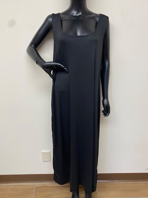 24seven Comfort Apparel Womens Racerback Plus Maxi Dress Black Size 3X NWT