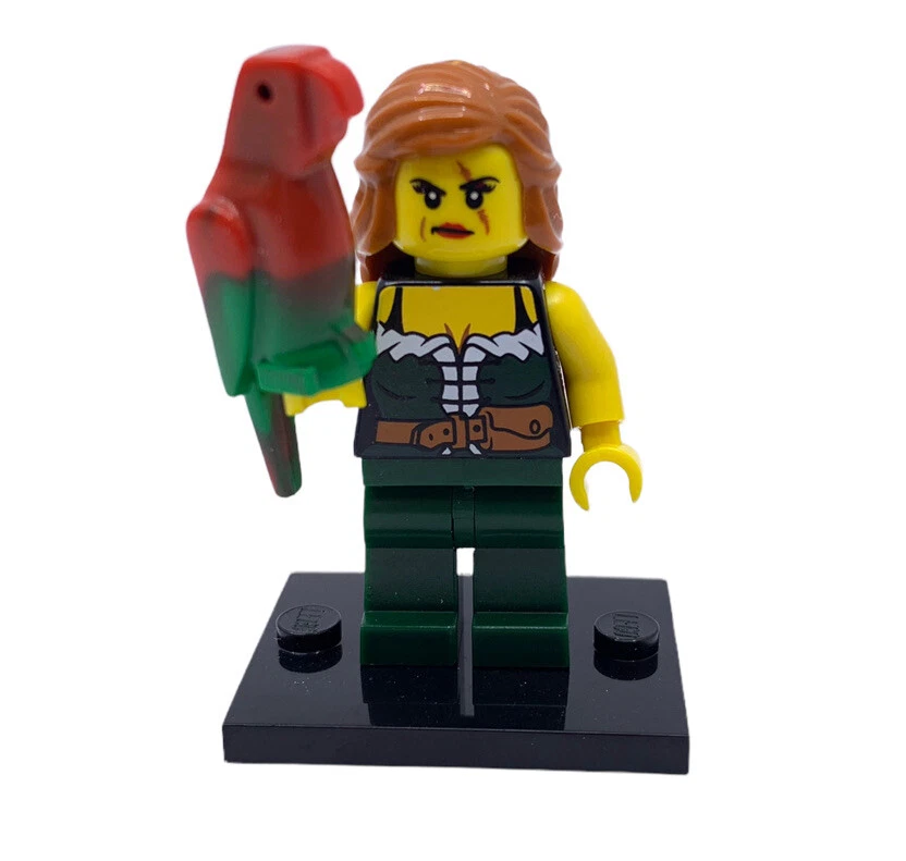Scarlet The Buccaneer Lego Mini fire Minifig Stand Parrot Pirate 850839