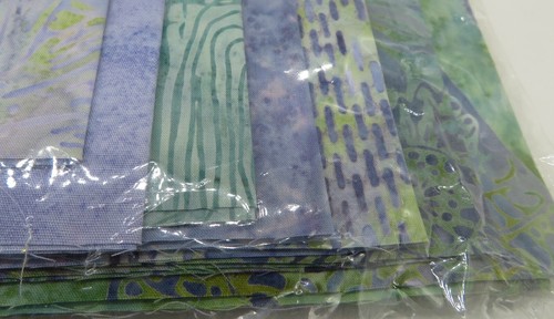 Large Lot of 11 Batik Fat Quarters & One 44" x 22" batik fabric piece - Picture 9 of 9