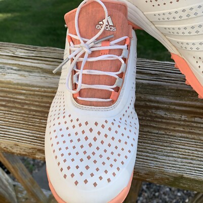 ADIDAS ADIPURE SPORT GOLF SHOES 9.5WOMENS WHITE/CORAL DA9133 Excellent Cond  | eBay