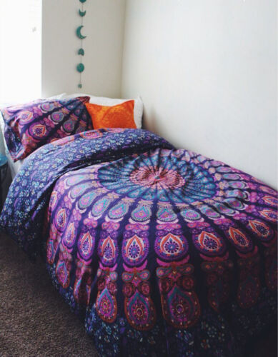 Indian Cotton Twin Duvet Doona Cover Mandala New Hippie Bohemian Quilt Bedding - Picture 1 of 1