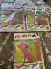 Vintage Lot Of 3 Air Mat Neon Colors 80s H20 Surfs Up New in Package