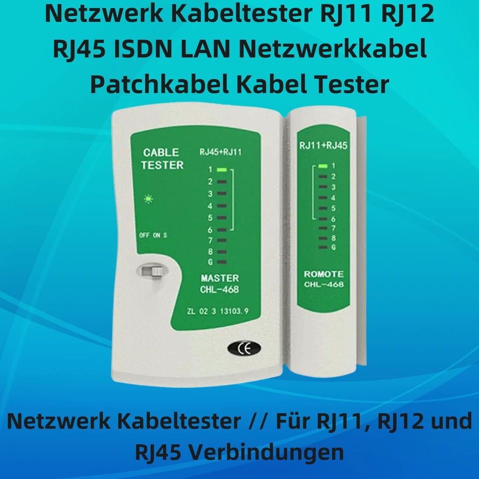 Q41C Patchkabel Netzwerkkabel Lan Kabel Tester Ethernet Network RJ45 RJ11 Cat5 - Bild 2 von 4