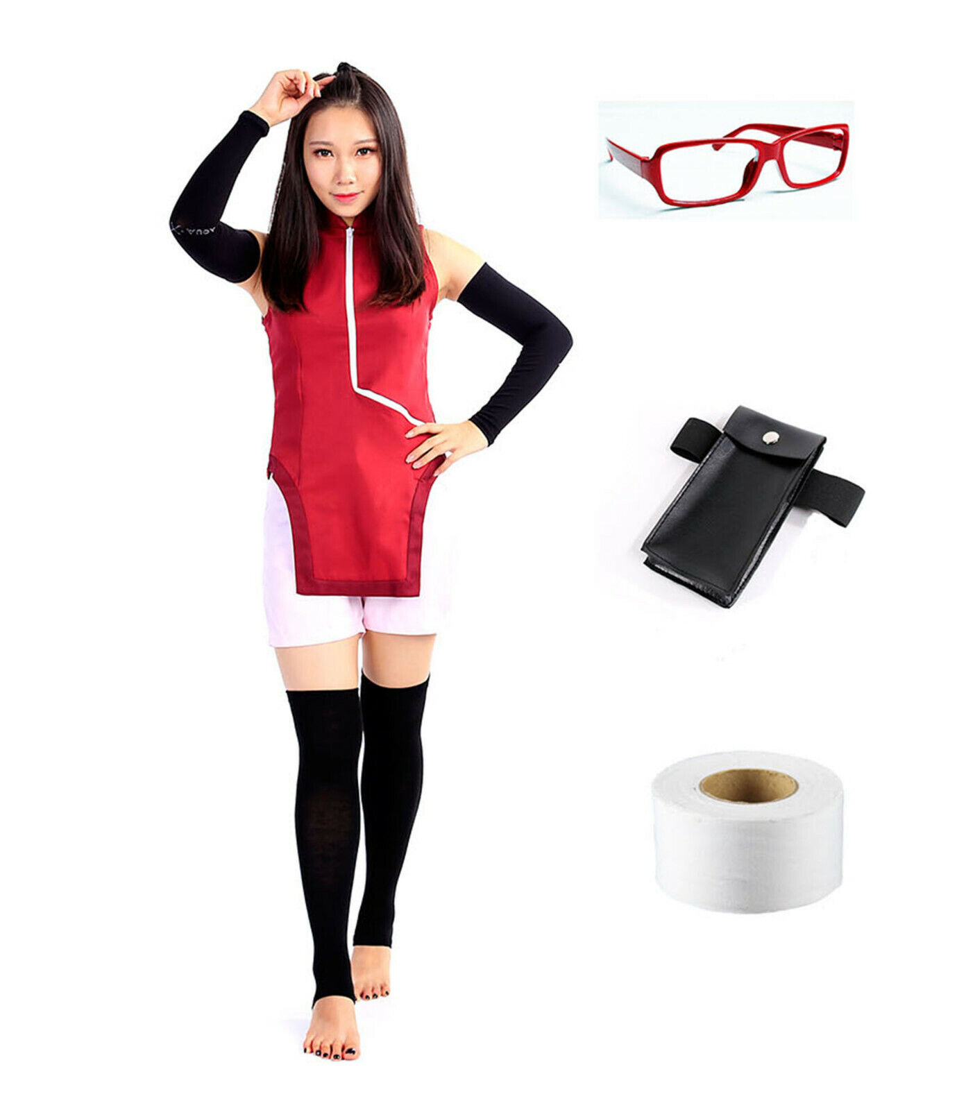 sarada uchiha, uchiha, ninja, anime, red glasses, re