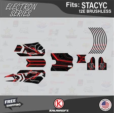 Graphics Kit for STACYC 12E Brushless Electric Bike (All Years) Electron- Red