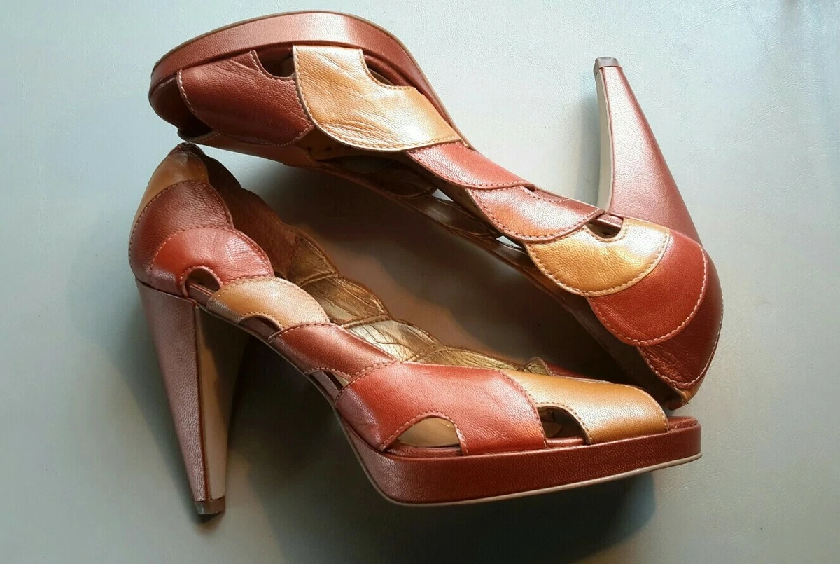 Loeffler Randall Natalia Platform Heels in Copper worn by Rachel Recchia as  seen in The Bachelorette (S20E02) | Spotern