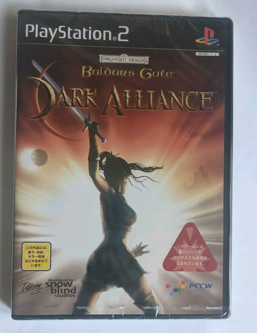 Factory Sealed Baldur's Gate Dark Alliance PlayStation 2 Japan Ver