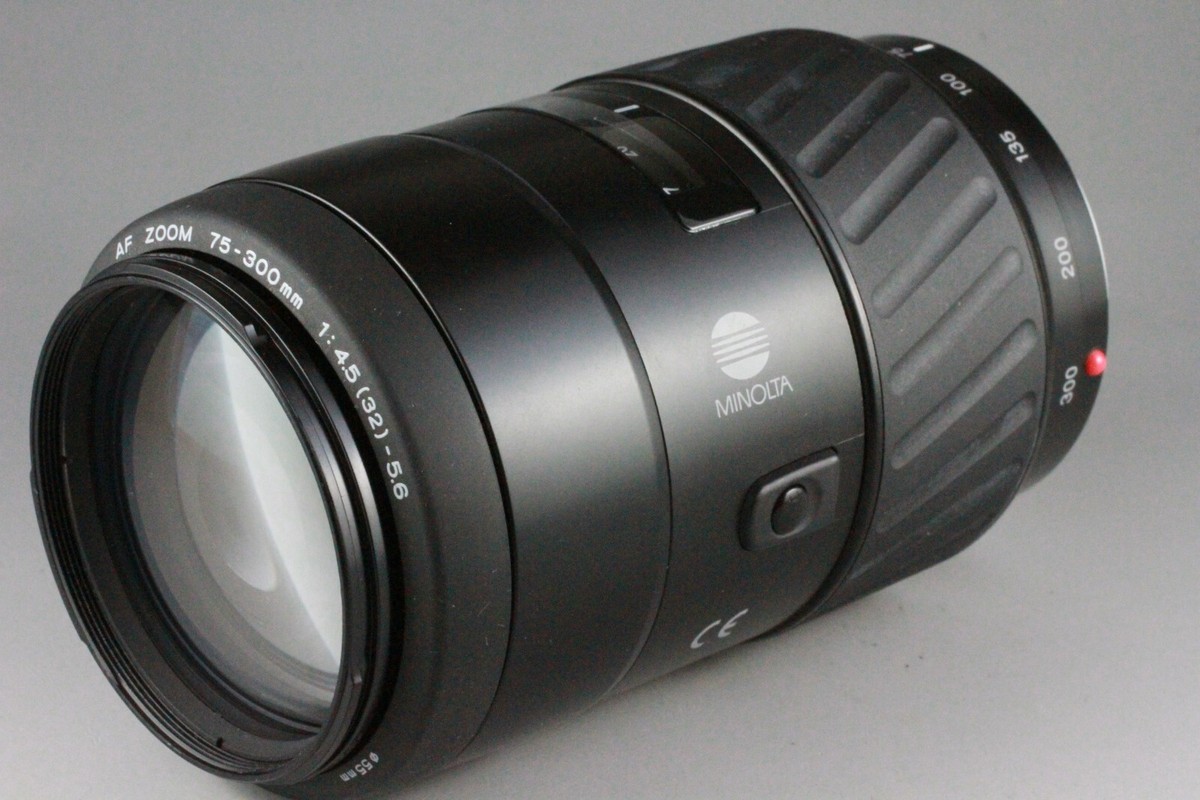 Minolta AF ZOOM 75-300mm 1:4.5 (32) -5.6 LENS for SONY A Mount