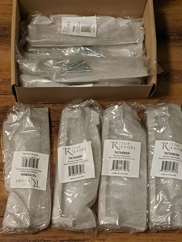 Top Knobs Ascendra Cabinet Handle Pull Brushed Satin Nickel 6-5/16" C-C TK705BSN - Picture 5 of 5