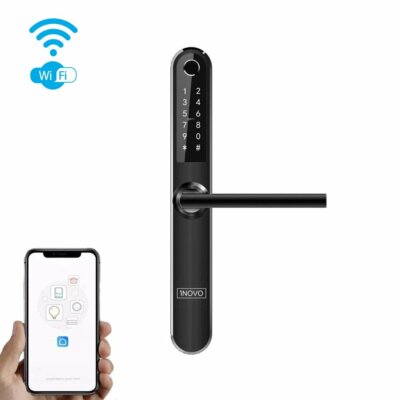 iNOVO SV31B Bluetooth PIN&Fingerprint Smart Door Lock Black + Wi-Fi