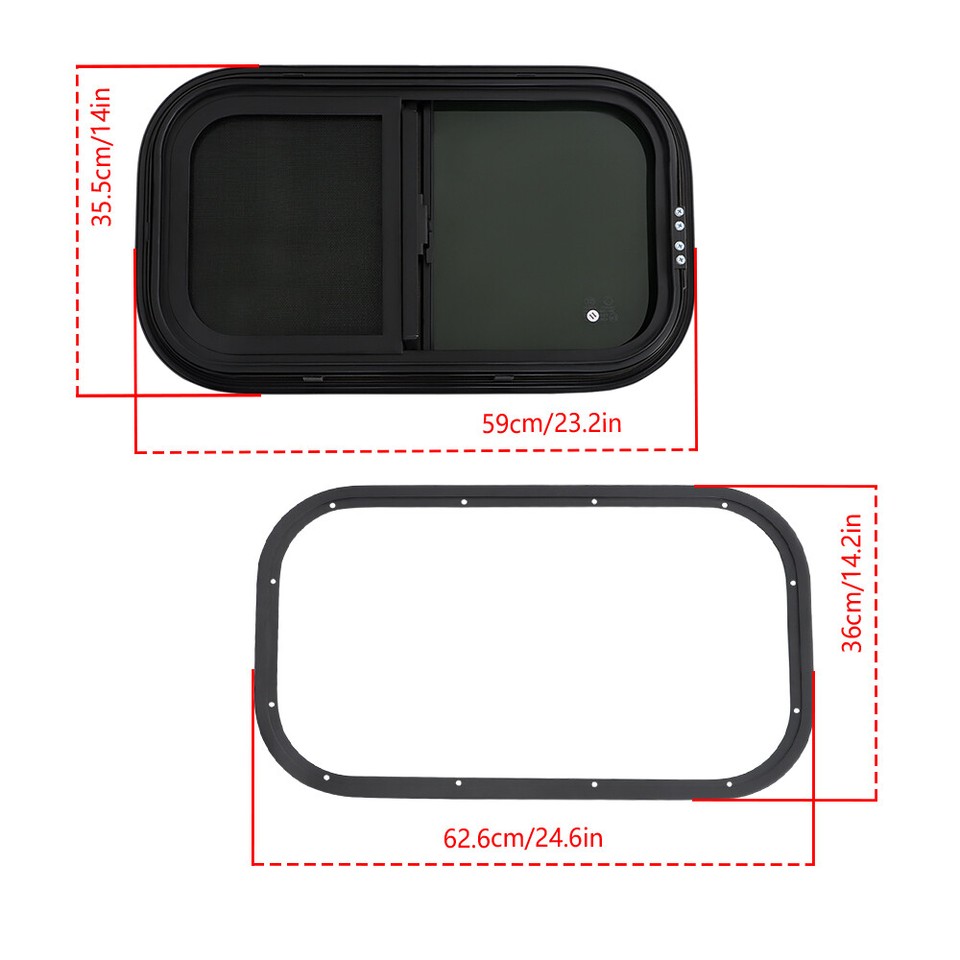 RV Horizontal Slide Window Universal W/DOT 24-30-35-36-42-48