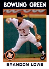2016 Bowling Green Hot Rods Grandstand #16 Brandon Lowe Suffolk Virginia VA Card