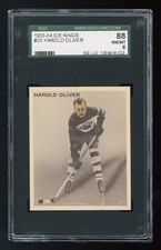 1933 World Wide Gum Ice Kings #23 Harold Oliver (Boston Bruins) - SGC 8 POP 1
