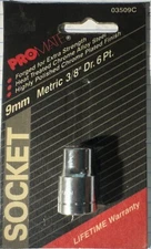Promate 9mm X 3/8 in. drive Metric 6 Point Shallow Socket