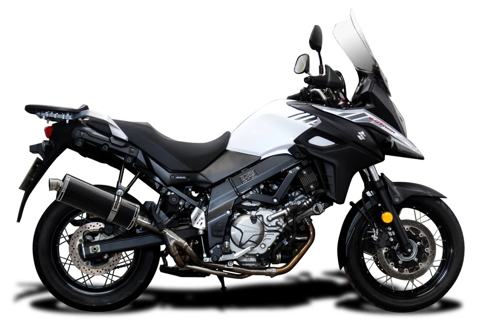 Silenciador de escape Delkevic Suzuki DL650 V-Strom 14" carbono ovalado 17-21 Foto 3 de 3