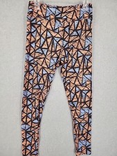 NEW LulaRoe Pink/Blue Leaf Multi Color Tall Curvy Leggings