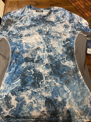 MAGELLAN Pro Outdoors SIZE L Fish T Shirt Classic Fit Blue Men's